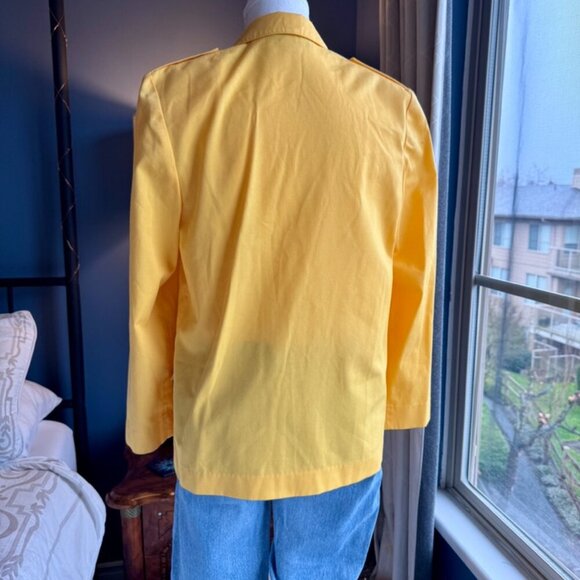 80s Vintage Yellow Light Jacket Blazer - Picture 3 of 11